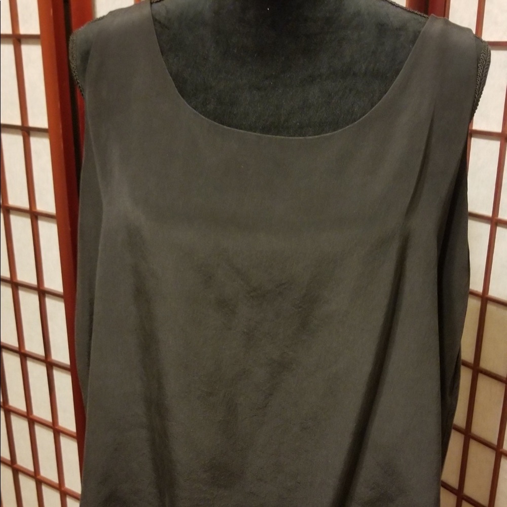 100% Silk Black Shell-B146